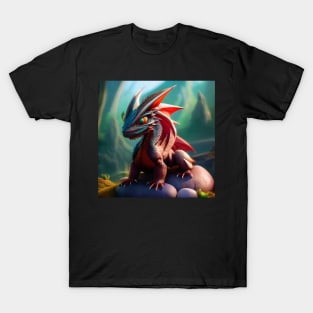 Baby Red and Silver Dragon T-Shirt